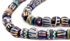Karaga Medley Round Krobo Beads 12mm Ghana African Multicolor Glass Large Hole