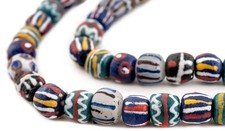 Karaga Medley Round Krobo Beads 12mm Ghana African Multicolor Glass Large Hole