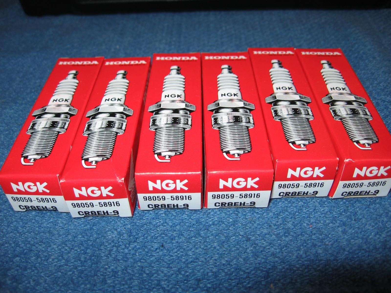 NGK CR8EH-9 Honda 98059-58916 Spark Plugs Set of 6 ST1100 CBR900RR ST1300