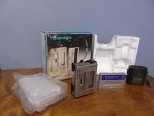 Vintage Toshiba KT-VS1 Model Portable Cassette Player w/ Tuner Pack Still In Box