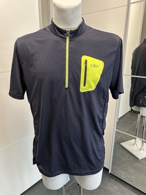 Fahrrad Trikot  CMP Gr. 56 Fällt Wie L aus Blau Gelb BW 51cm