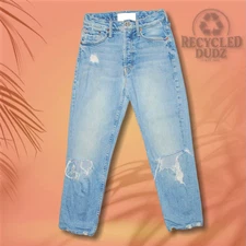 Mother Jeans sz 24 The Tomcat Confession Wash Destroyed Distressed Jeans Denim
