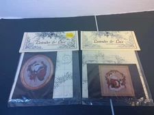 2 Lavender & Lace Cross Stitch Pattern Victorian Designs Santa: Spirit & Gift