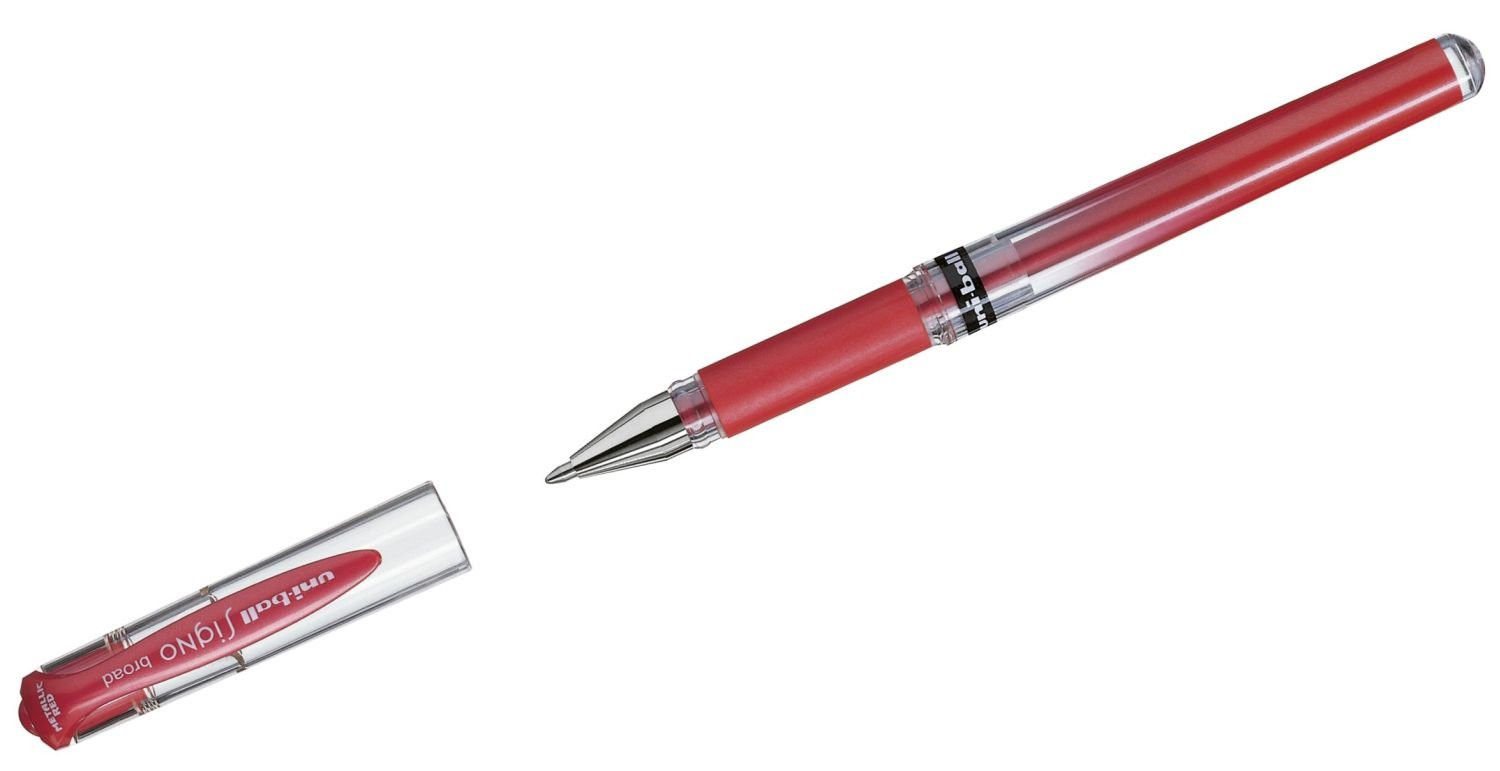 uni-ball 146822 1.0 mm "Signo Um-153" Gel Pen - Red Metallic Metallic Red