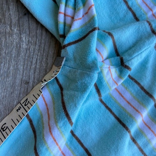 Matilda Jane Girls Pants 6 Anticipation Aquarius Big Ruffles Blue Brown Striped - Picture 7 of 8