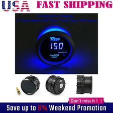 2" 52mm Blue Digital LED Water Temp Temperature Gauge With Sensor Car NEW