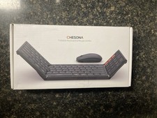 Foldable Keyboard and Combo - Ultra Slim 600g with 2.4G Dual Bluetooth Compac...