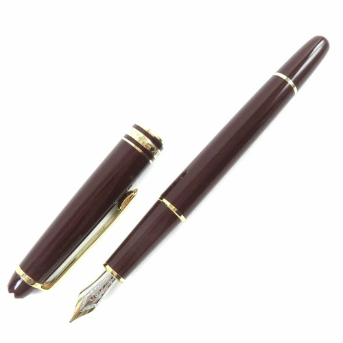 Montblanc Meisterstuck Classic Nib 14K F Pix White Star Fountain Pen Bordeaux Go - 第 3/10 張圖片
