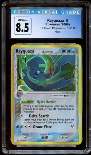 PSA 8.5 NM-MINT+ Rayquaza 16/110 HOLO RARE Holon Phantoms Pokemon Card 022