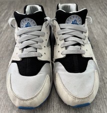Nike Air Huarache Run Boys Size 6Y White Blue Athletic Running Shoes Sneakers