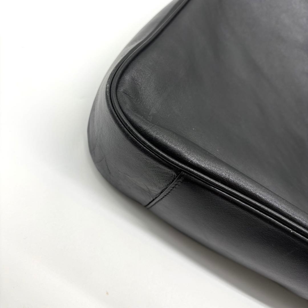 GUCCI 001 123 1577 Bamboo Shoulder Bag Leather Black Vintage Logo From Japan thumbnail 6