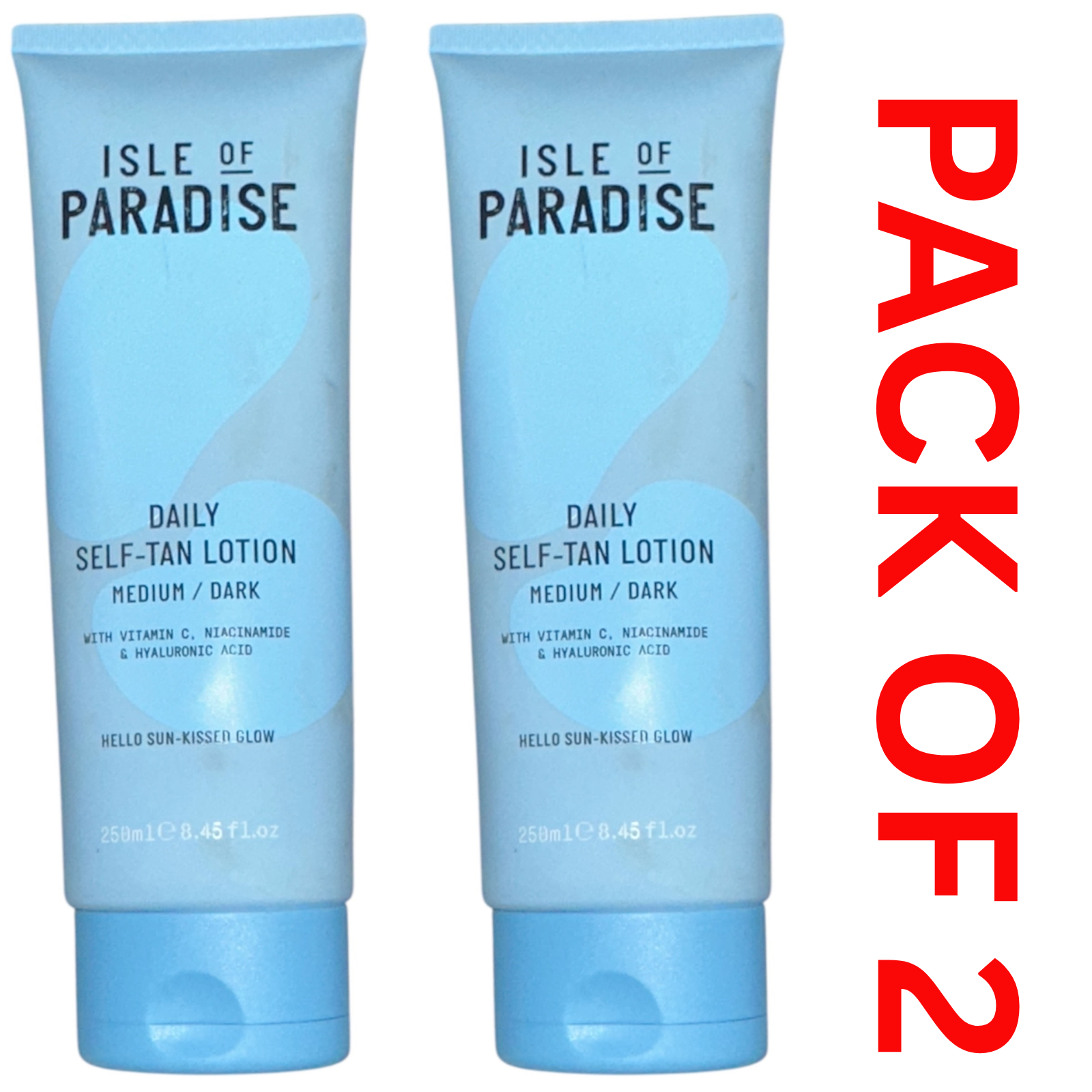 Isle Of Paradise Daily Self-Tan Lotion Medium/Dark 250ml Tan  X 2 Pack