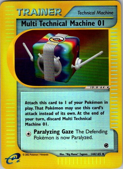 Multi Technical Machine 01 144/165 Expedition Base Set Pokemon Reverse Holo NM