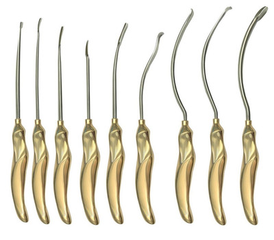 Nopa Inspired Plastic Surgery Brow  face Face Lift Scalp Dissectors Elevators 9p