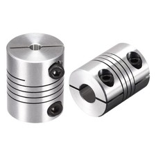 2pcs Motor Shaft 4mm To 8mm Helical Beam Coupler Coupling 20mm Dia 25mm L