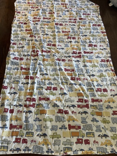 Pottery Barn Sheet Set Twin Patrick Transportation Cars Trucks Plane Kids - Picture 2 of 14