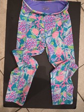 Lilly Pulitzer Women s Multicolor Floral Skinny Ankle Pants Cotton Stretch Small