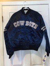 VINTAGE STARTER DALLAS COWBOYS LARGE SATIN JACKET NEW WITH TAGS