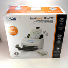 Epson RapidReceipt RR-600W Wireless Document Scanner Open Box New Complete