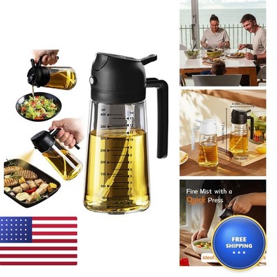 Trendplain 16Oz/470Ml Glass Olive Oil Sprayer For 2 In 1 Olive Oil Dispenser
