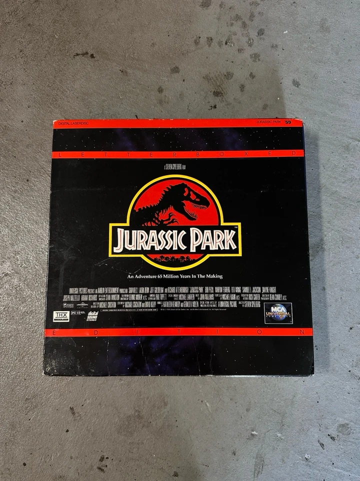 Jurassic Park Laserdisc Movie 2 Disc Gatefold Sleeve Letterboxed Edition Foto 2 de 2