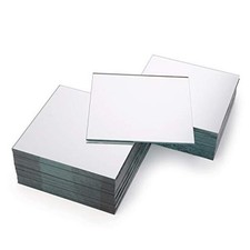 50 Pack Square Glass Mirror Tiles, 4x4 Inch Small Decorative Glass Mirror