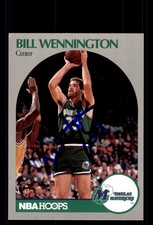 Signed Basketball Card Auto Bill Wennington 1990-91 Hoops #89 Dallas Mavericks