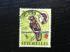 SEYCHELLES 1962 DEFINITIVES 5C BLACK PARROT - FINE USED