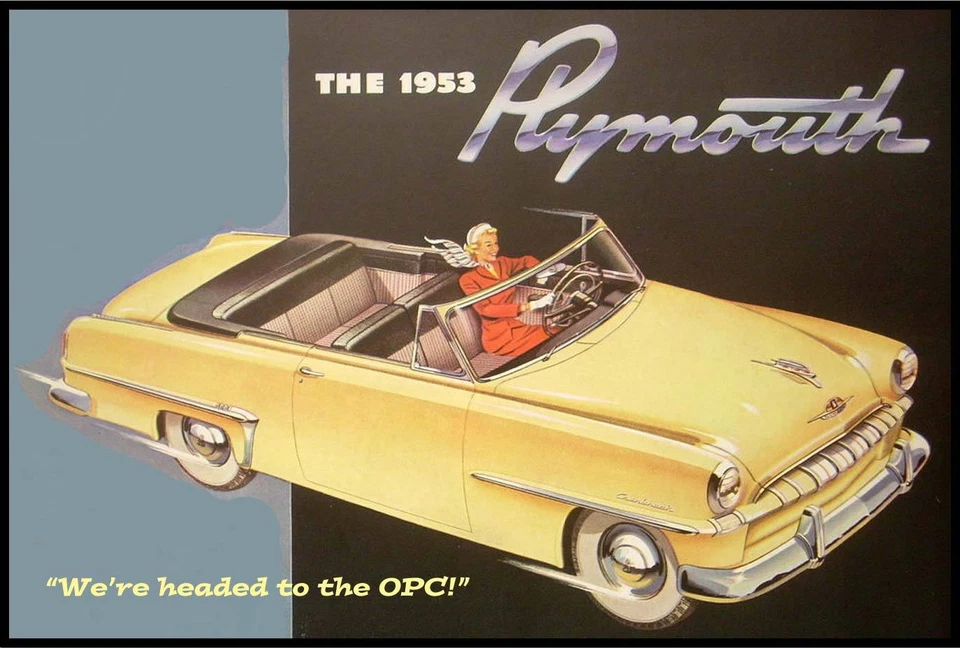 1953-1954 Plymouth перчаточный ящик этикетка Belvedere Cranbrook пригород Savoy Plaza универсал - Изображение 3 из 4