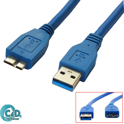 2m Micro USB3.0 Kabel für WD Seagate Toshiba Samsung Externe Festplatte HDD 