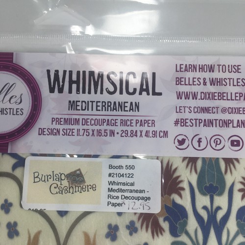 Whimsical Mediterranean - Decoupage Rice Paper - Dixie Belle Belles & Whistles - Picture 3 of 8