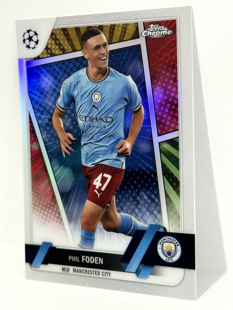 2022-23 Topps Chrome UCL Manchester City Phil Foden Hero Variation