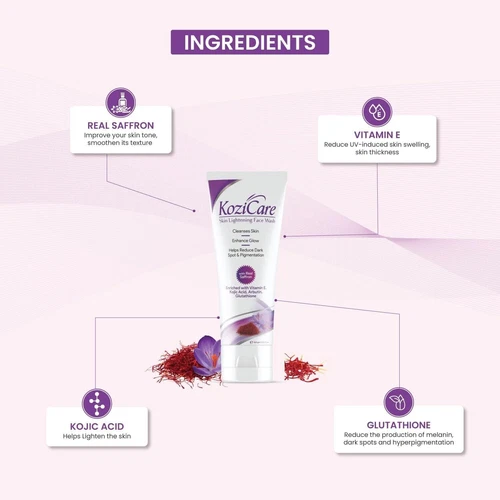 Kozicare Skin Brightening Facewash (100ml) for Glowing Skin Reduce Dark Spot - Picture 2 of 5