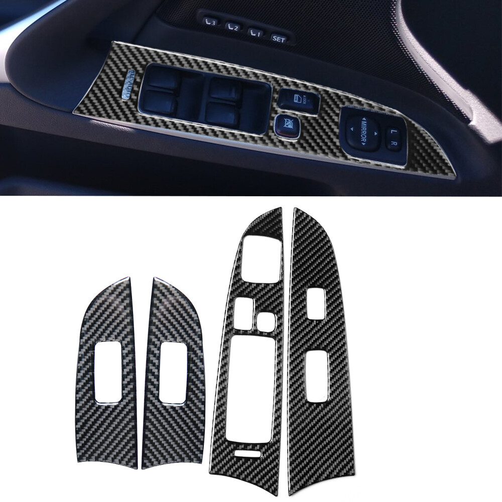 4Pcs For Lexus IS250 IS300 IS350 2006-2012 Carbon Fiber Window