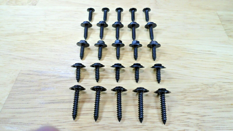 KIT 65 PC NUEVO (¡7 TIPOS DIFERENTES!) ¡TORNILLOS INT/EXT NEGROS! PARA DODGE DAKOTA DURANGO ETC Foto 4 de 4