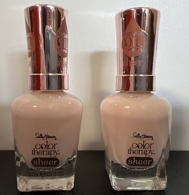LOT OF 2 Sally Hansen Color Therapy Lacquer Nail Polish, My Sheer, 0.5 Fl. Oz.