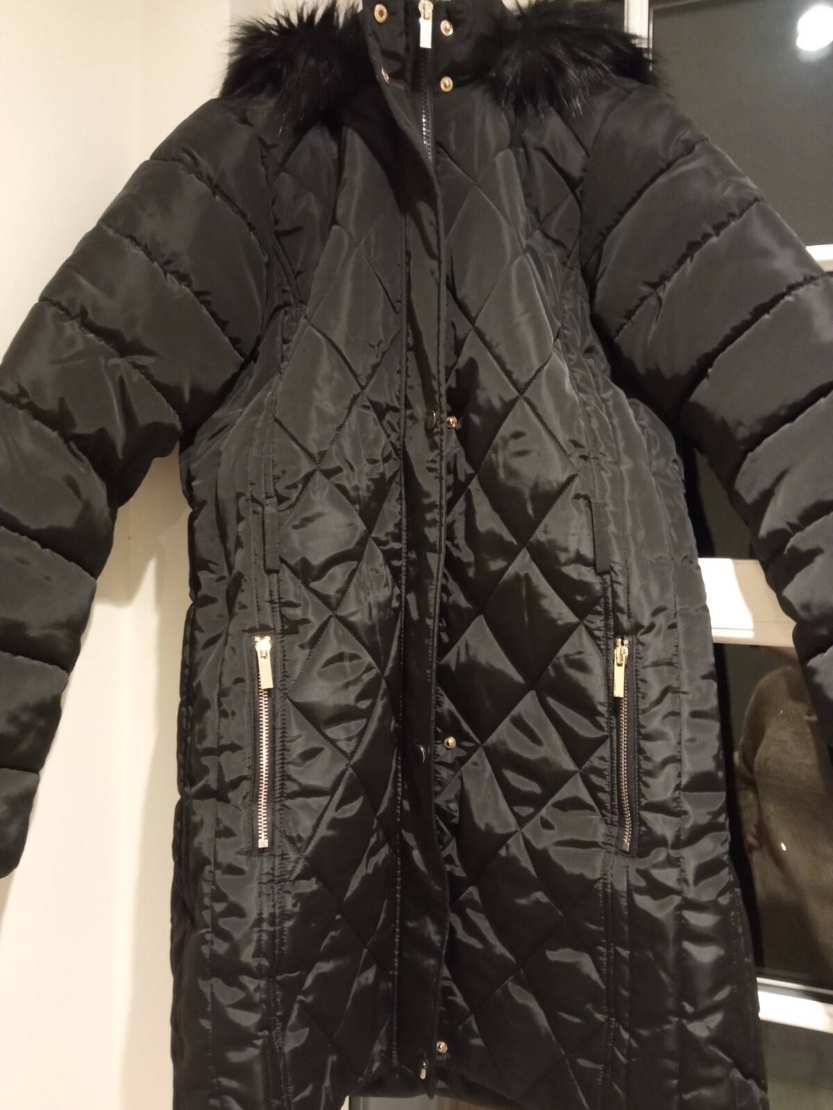 Women's Winter Padded Warm Fur Hooded Long Coat BRAND NEW eBay