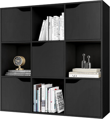 Schwarz Würfel Aufbewahrung Bücherregal Bücherregal Regal Vitrine LvDon