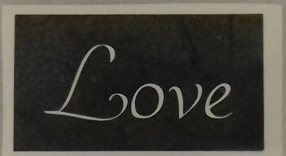10 x Love word stencils for etching on glass present gift Valentines