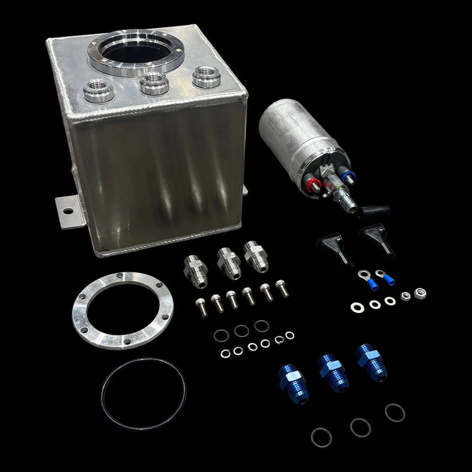 1.5 Litre Swirl Pot/Tank + 044 Type Fuel Pump + 3 x AN6 Fittings - Image 2 of 4