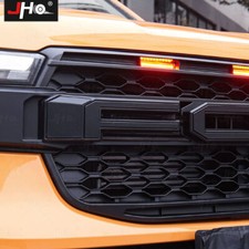 Front Upper Grille Mesh Raptor Look For 2023-2026 Ford Ranger T9 Amber Led Light Front Upper Grille Mesh Raptor Look For 2023-2026 Ford Ranger T9 Amber Led Light