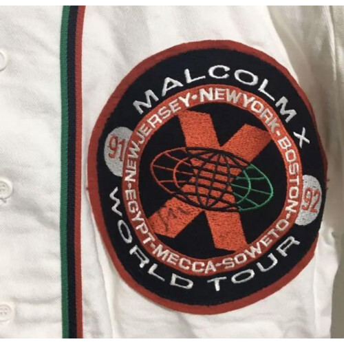 SPIKE LEE サイン入り 40Acres Malcolm X Jersey Size Large - Spike Lee Malcolm X Mitchell & Ness Mesh