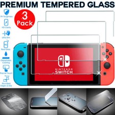 Nintendo Switch Screen Protector Tempered Glass 9H Hardness 3 PACK  