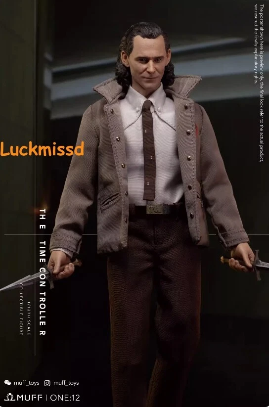 Figura de acción de juguete modelo Tom Hiddleston 1/12 MUFF TOYS Loki The Time Controller Foto 4 de 4
