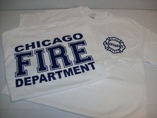 Chicago Fire Department Adult White Tee