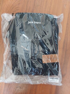 Palm Angels Black Denim Shirt, Curved Logo, NEU+OVP, Gr. XS