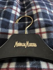 Rare Neiman Marcus MCM Hollywood Regency Black Suit Fur Coat Clothes Hanger