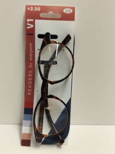 EV1 Premium Lenses Reading Glassess Magnify +2.50 Ultimate Clarity ZZ5 - 第 1/6 張圖片