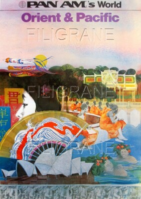 PAN AM ORIENT & PACIFIC Rmhz - POSTER HQ 50x70cm eines VINTAGE POSTERS