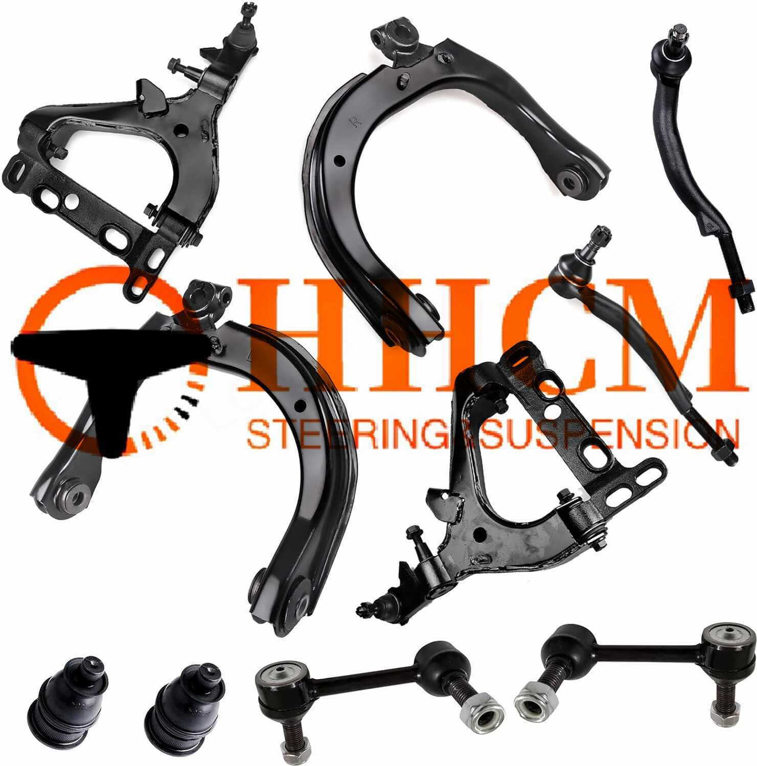 10PC Complete Front Control Arms Suspension SET for Chevy Trailblazer GMC Envoy